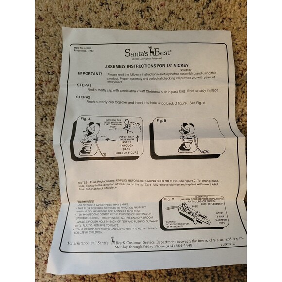 2000 Disney Christmas Mickey Mouse 18" Blow Mold - Picture 6 of 8